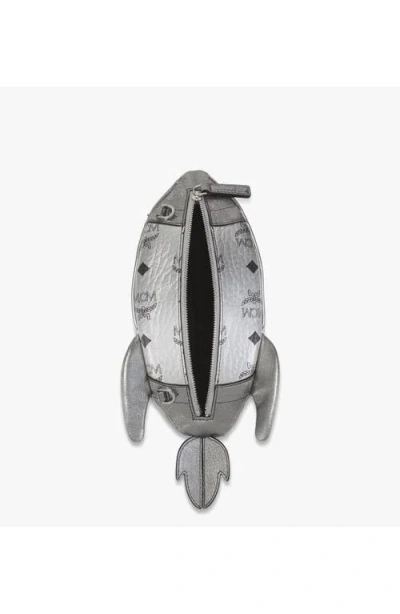 Mcm Aren Rocket Crossbody In Silver
