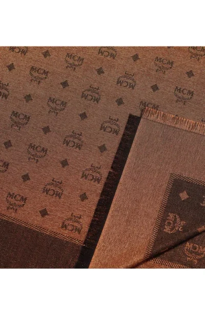 Mcm Monogram Shawl In Brown