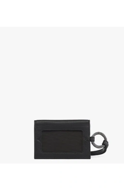 Mcm Aren Lanyard Id Wallet In Black