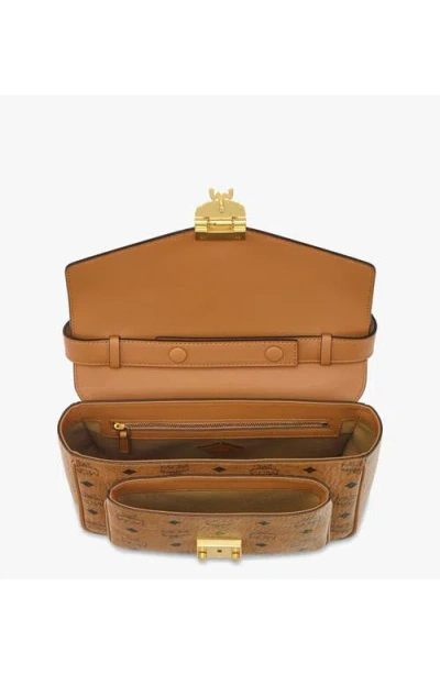 Mcm Tracy Small Visetos Satchel In Brown