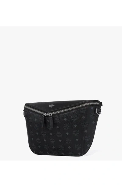 Mcm Medium Diamant 3d Crossbody In Black
