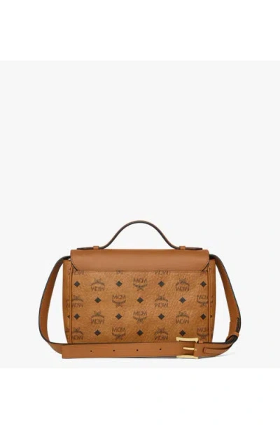 Mcm Tracy Small Visetos Satchel In Brown
