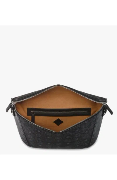 Mcm Medium Diamant 3d Crossbody In Black