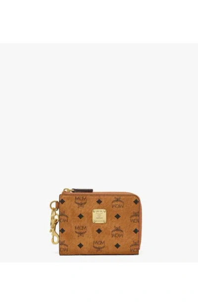 Mcm Aren Card Pouch In Brown