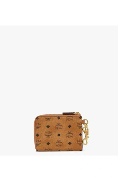 Mcm Aren Card Pouch In Brown