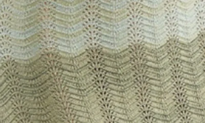 Capittana Cornelia Ombré Halter Pointelle Cover-up Sundress In Green