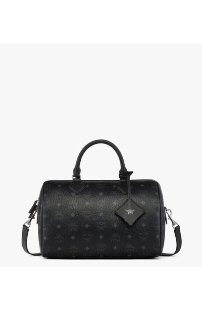 Mcm Ella Boston Bag In Maxi Monogram Leather In Pink