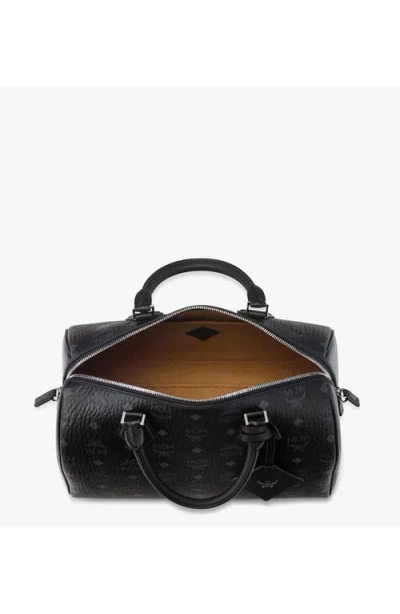 Mcm Ella Boston Bag In Maxi Monogram Leather In Pink