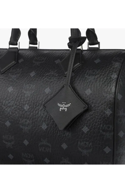 Mcm Ella Boston Bag In Maxi Monogram Leather In Pink