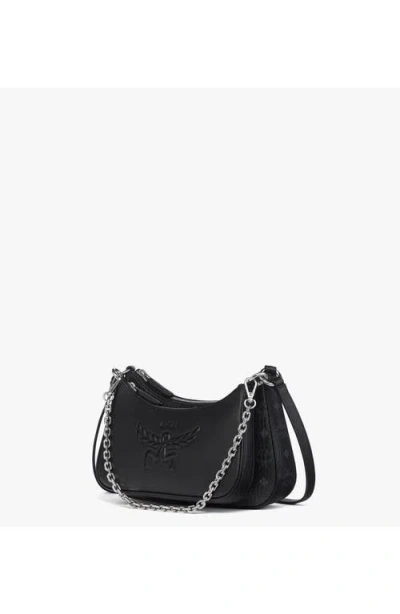 Mcm Aren Duo Hobo In Black