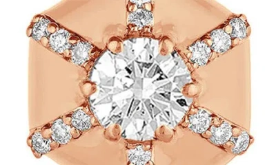 Goshwara Queen Hexagon Stud Earrings In Gold