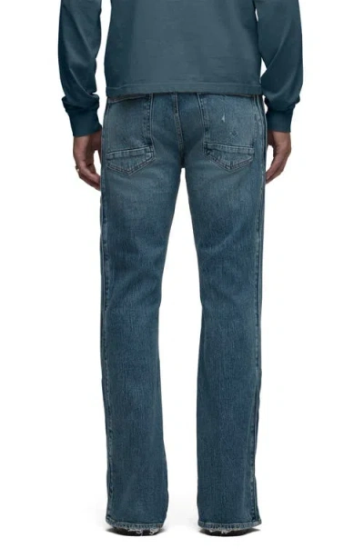 Hudson Jeans Walker Track Distressed Flared Jeans In Blue