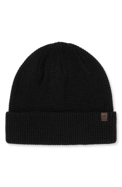 Travismathew Cloud Waffle Beanie In Black