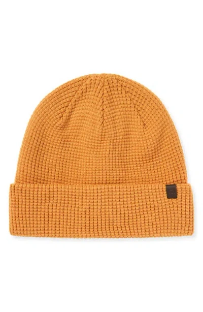 Travismathew Cloud Waffle Beanie In Orange