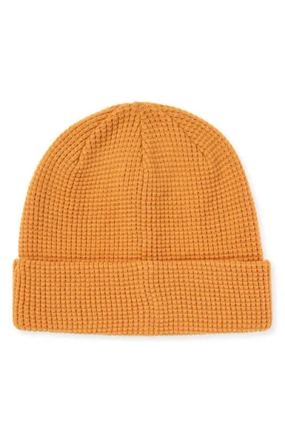 Travismathew Cloud Waffle Beanie In Orange
