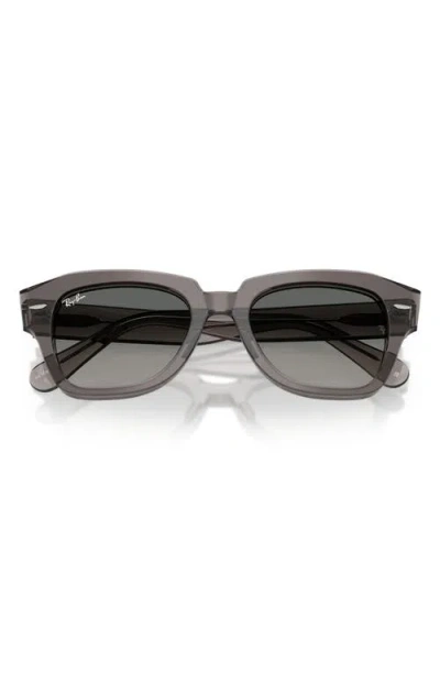 Ray Ban Ray-ban State Street 49mm Gradient Square Sunglasses In Gray