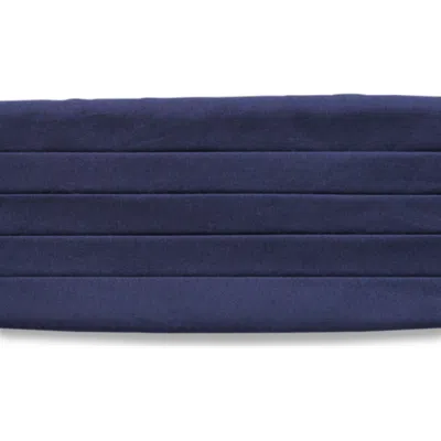Beau Ties Of Vermont Navy Charmeuse Cummerbund