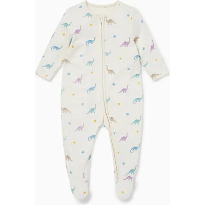 Mori Dino Print Two Way Zip-up Sleepsuit In Multi