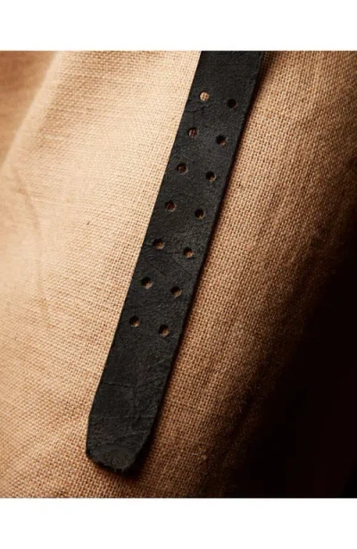 Fortela Tasha Leather Belt In Black