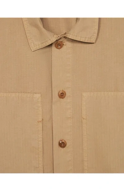 Fortela Fuego Cotton Overshirt In Brown