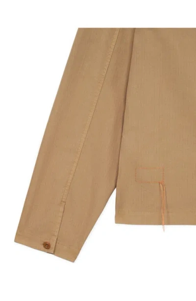 Fortela Fuego Cotton Overshirt In Brown