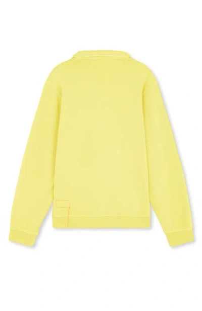Fortela Hunting Long Sleeve Fleece Jersey Polo Shirt In Yellow