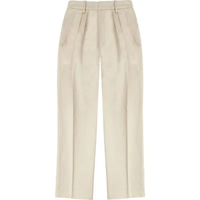 Fortela Janet Cotton Pleated Trousers In Brown
