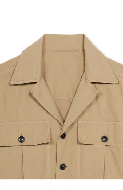 Fortela Solomont Twill Cotton Overshirt In Neutral