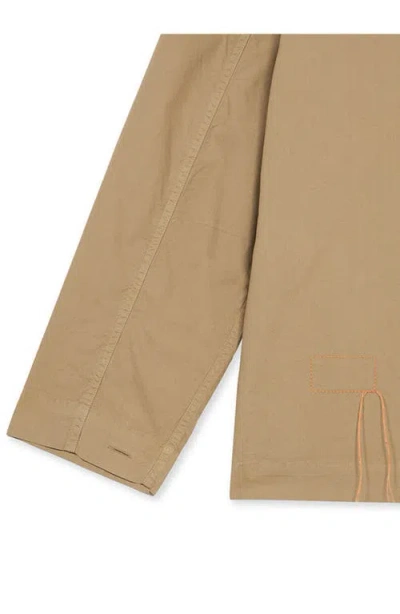 Fortela Solomont Twill Cotton Overshirt In Neutral