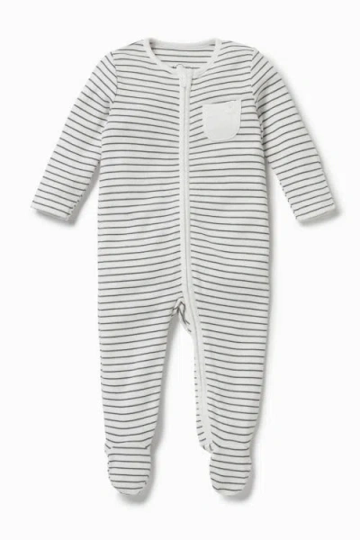 Mori Two Way Zip-up Sleepsuit In Gray