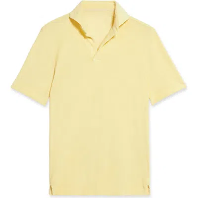 Fortela Sullivan Terry Cloth Jersey Polo In Yellow