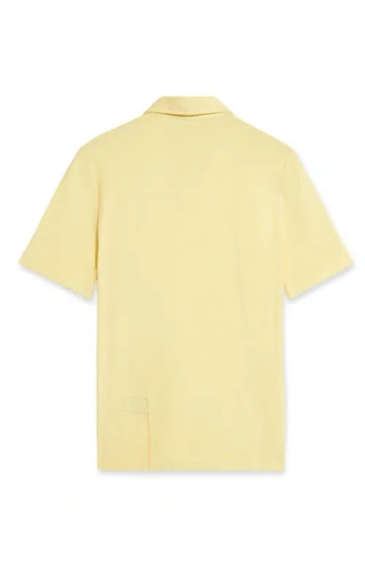 Fortela Sullivan Terry Cloth Jersey Polo In Yellow