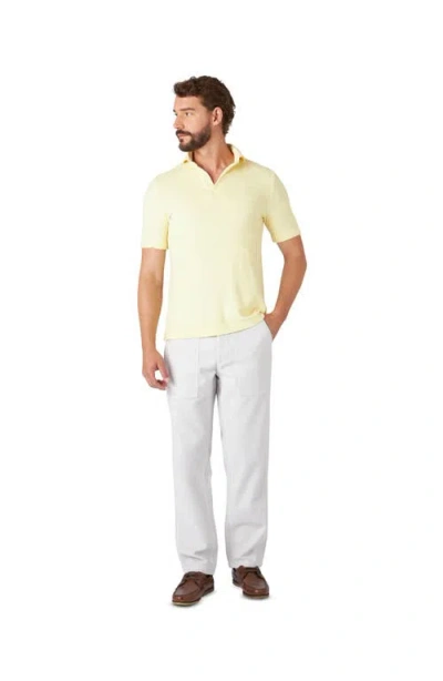 Fortela Sullivan Terry Cloth Jersey Polo In Yellow