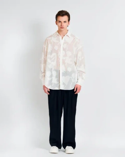 Lost Pattern Nyc "beach Blossom" Wide-leg Pants In Green