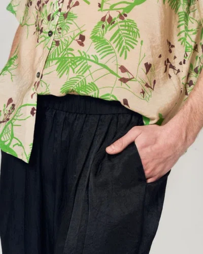 Lost Pattern Nyc "beach Blossom" Wide-leg Pants In Green