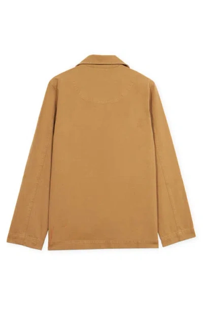 Fortela Solomons Canvas Cotton Overshirt In Brown