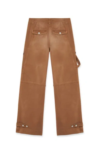 Fortela Juniat Cargo Twill Cotton Trousers In Brown