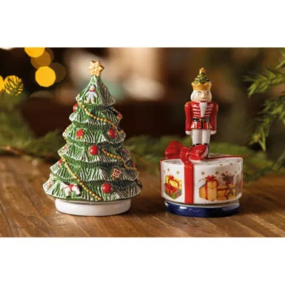 Villeroy & Boch Nostalgic Melody Turning Christmas Tree Figurine In Multi