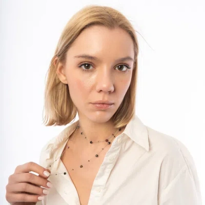 Spero London Sterling Silver Fine Tourmaline Long Necklace In Multi