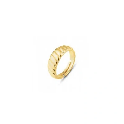Spero London Croissant Ring In Sterling Silver Gold Vermeil In Gold