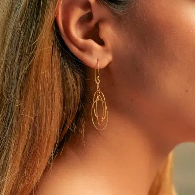 Spero London Nested Loop 3d Drop Earring In Gold