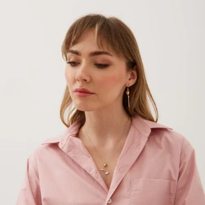 Spero London Gold Color Rose Sterling Silver Necklace In Silver