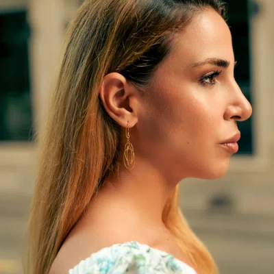 Spero London Nested Loop 3d Drop Earring In Gold