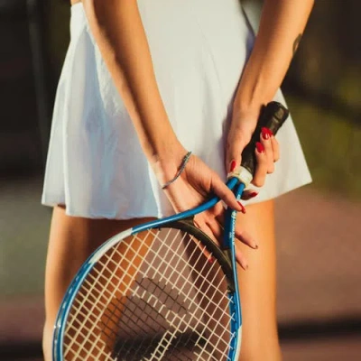 Spero London Sterling Silver Blue Gradient Fine Tennis Bracelet In Metallic