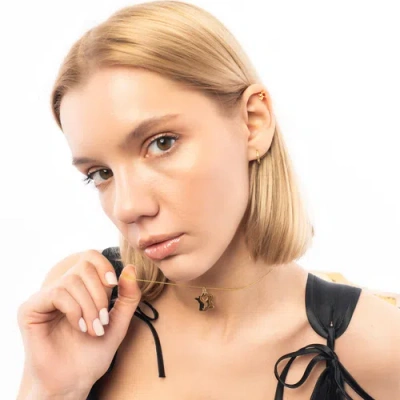 Spero London Love France Map Heart Necklace Sterling Silver In Gold