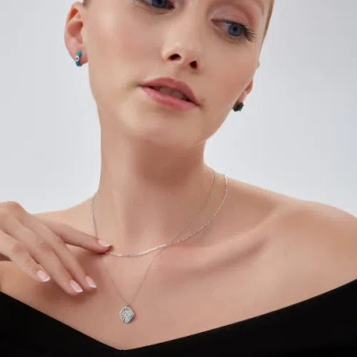 Spero London Rectangular Link Chain Sterling Silver Necklace In Metallic