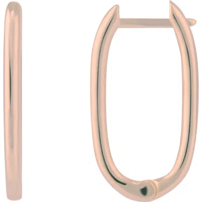 Spero London Oval Rectangular Sterling Silver Hoop Earring In Gold