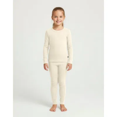 City Threads Girls Soft & Cozy Thermal Long Johns 2-piece Set In Brown