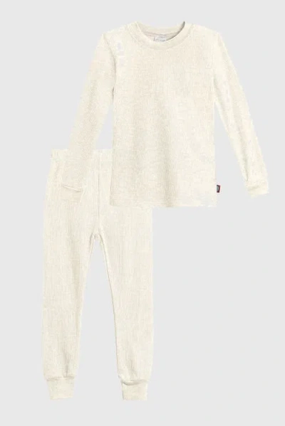 City Threads Girls Soft & Cozy Thermal Long Johns 2-piece Set In Brown