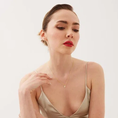 Spero London Hamsa Hand Necklace Sterling Silver With Blue Stone In Silver